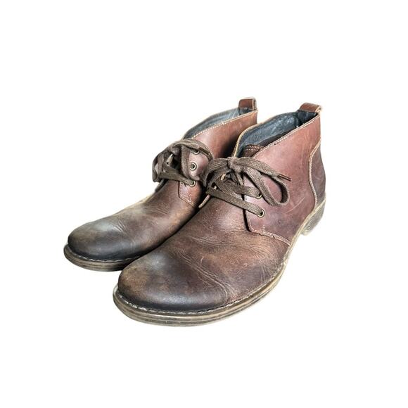 GBX Men's Brown Leather Lace-Up Ankle Chukka Boots Size 11 - Picture 1 of 11